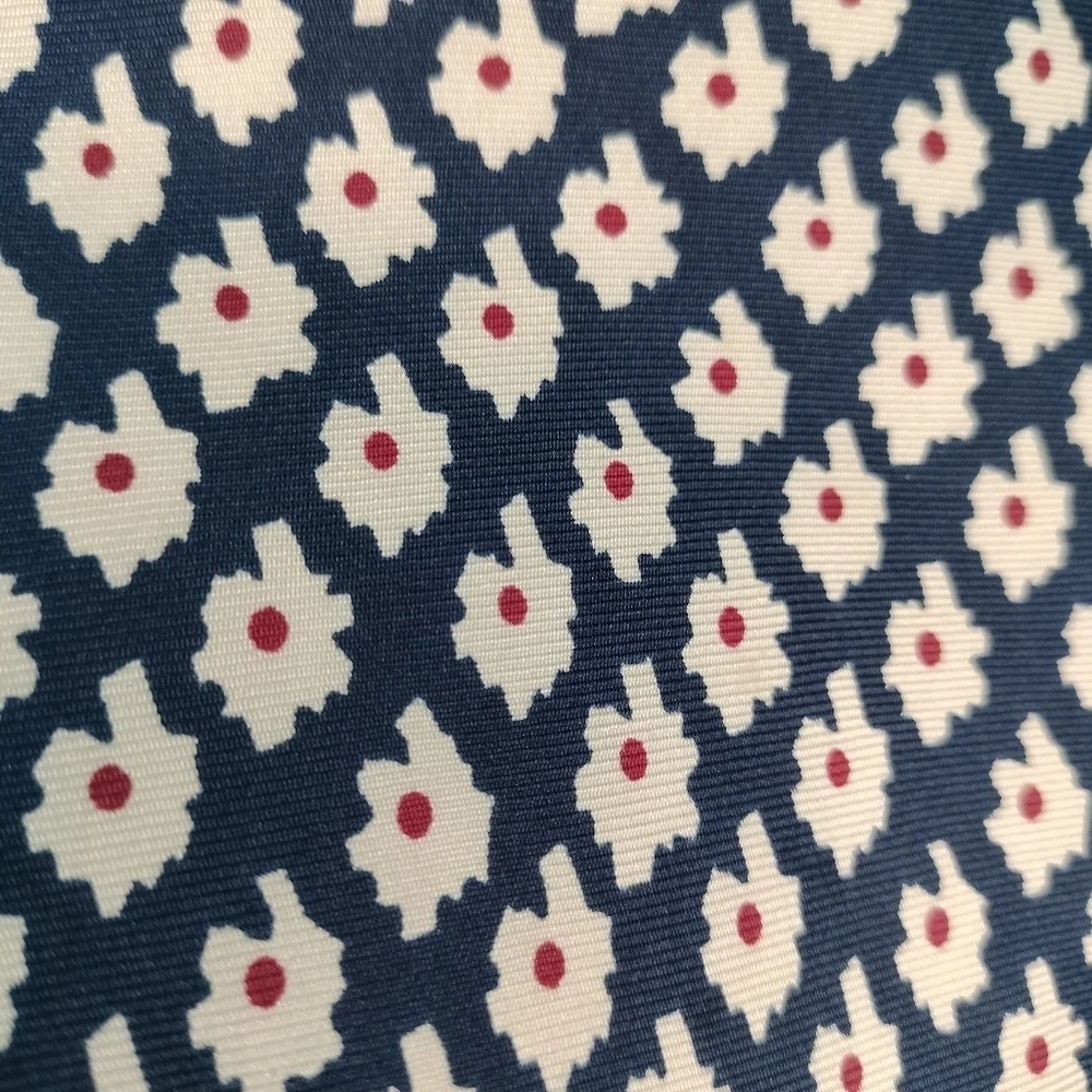 Banana Republic Navy Floral Abstract Men's Silk Tie Made in Italy Formal Classic